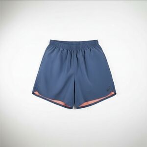 ASICS 2-in-1 Athletic Running Shorts Blue & Orange Small